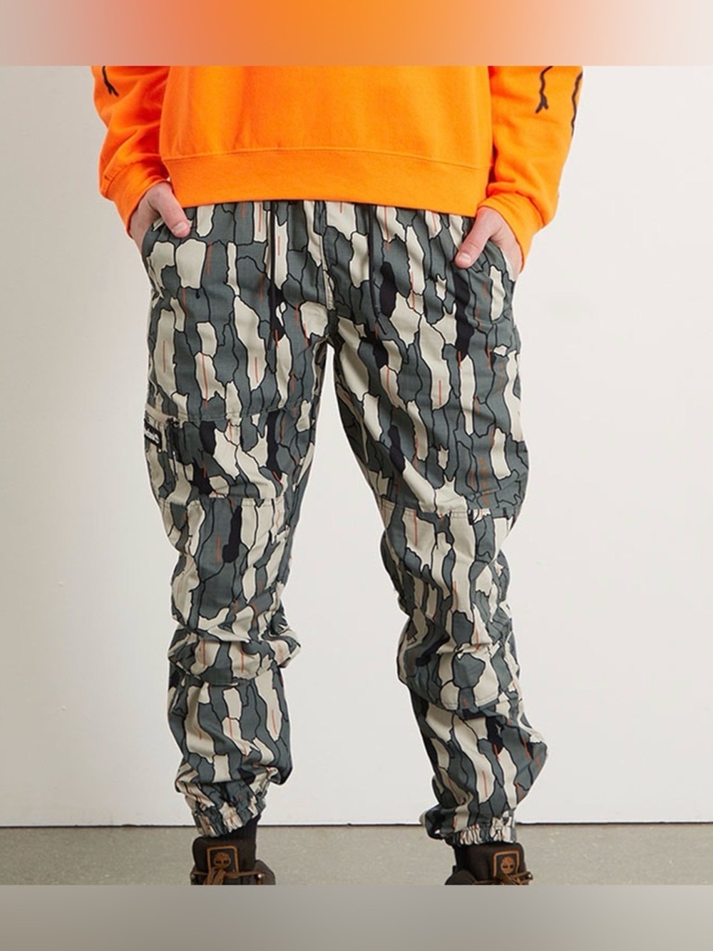 Timberland Eco Water-Resistant Camp Ripstop Jogger Pants Size Medium Camo